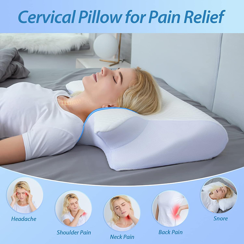Memory Foam Orthopedic Pillow Neck Pain - Nouvel Oreiller Cervical en Mousse à