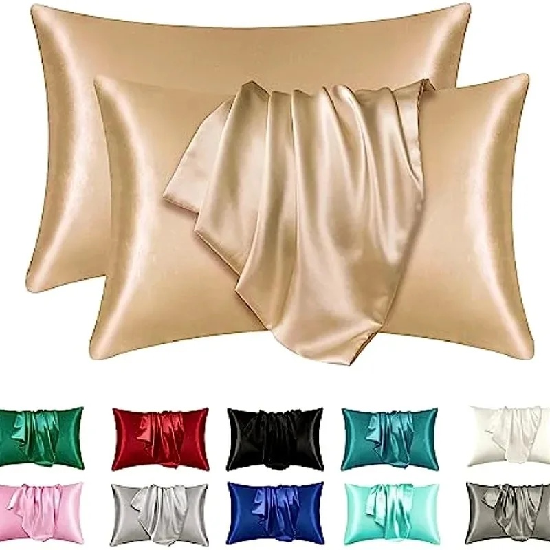 Satin Silk Pillowcase Hair Skin - Taie d'oreiller en soie satinée pour