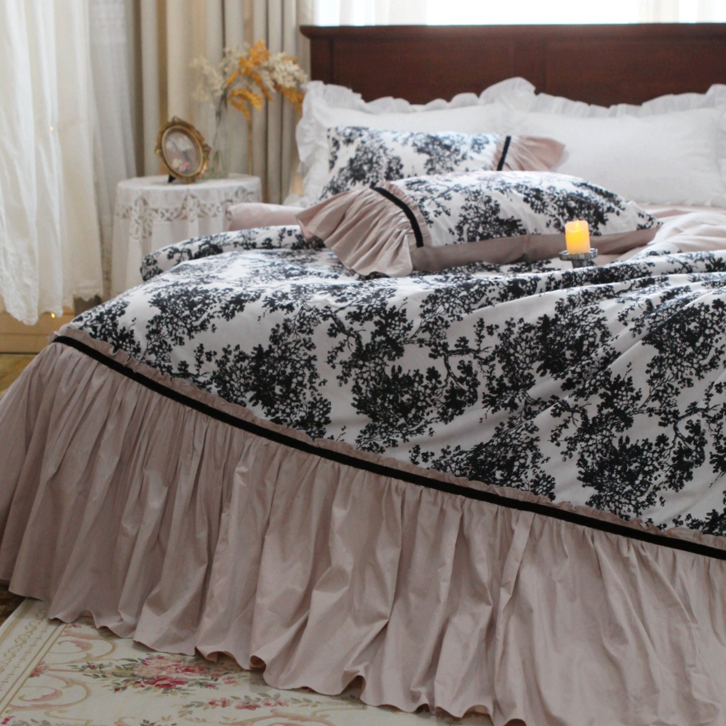 Aesthetic Floral Duvet Cover - Parure de lit style princesse à