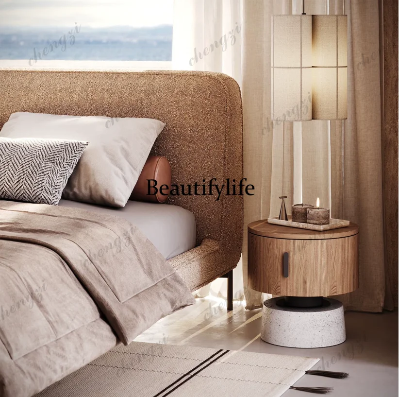 Storage & Organization - Table de chevet ronde en bois