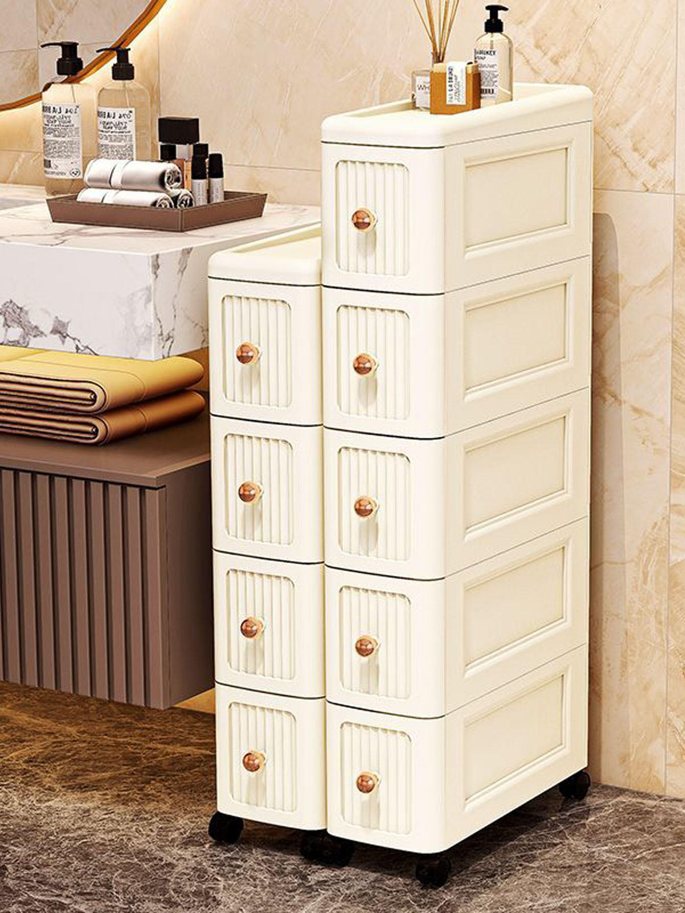 Kitchen - Armoire de rangement à espaces étroits