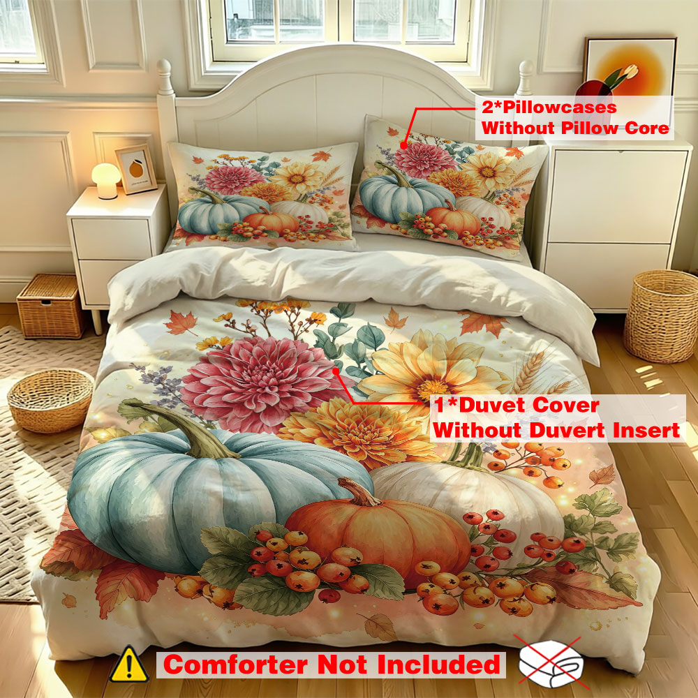 Aesthetic Floral Duvet Cover - Parure de lit 3 pièces motif