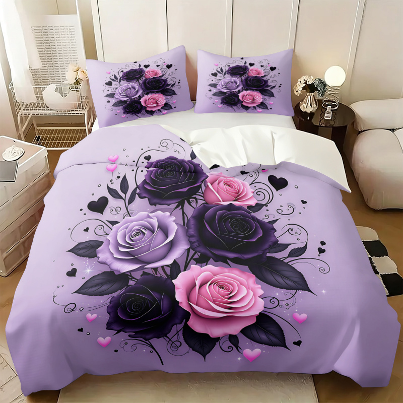 Aesthetic Floral Duvet Cover - Parure de lit gothique à motif