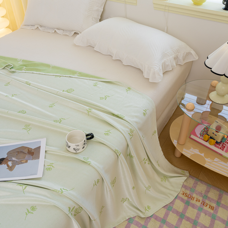 Cooling Blanket Hot Sleepers - Couverture rafraîchissante 100 % bambou pour