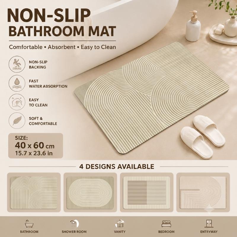 Quick Dry Diatomite Bath Mat - Tapis de bain en diatomite à