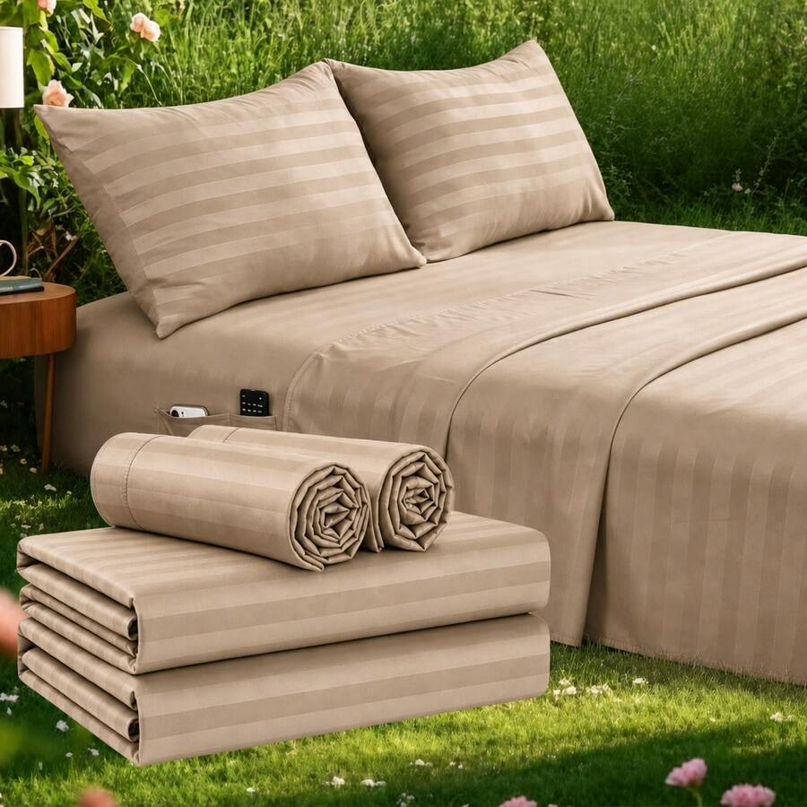 Parure de draps rafraîchissant - Fitted Bed Sheets Deep Pocket avis et prix