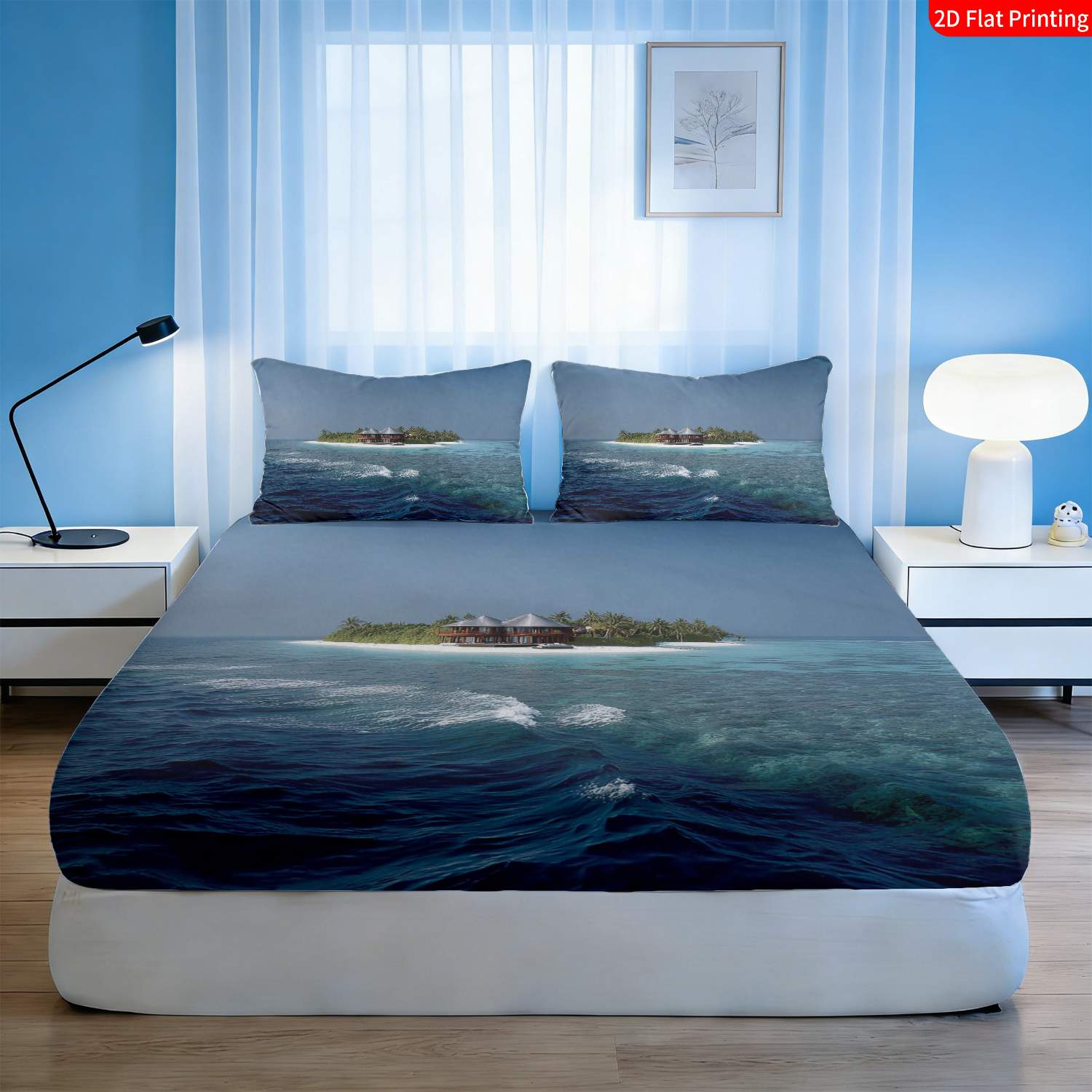 Parure de lit île tropicale, i - Fitted Bed Sheets Deep Pocket avis et prix