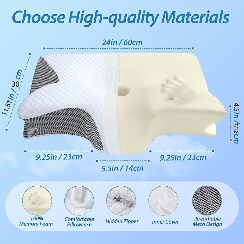 Nouvel Oreiller Cervical en Mo - Memory Foam Orthopedic Pillow Neck Pain avis et prix