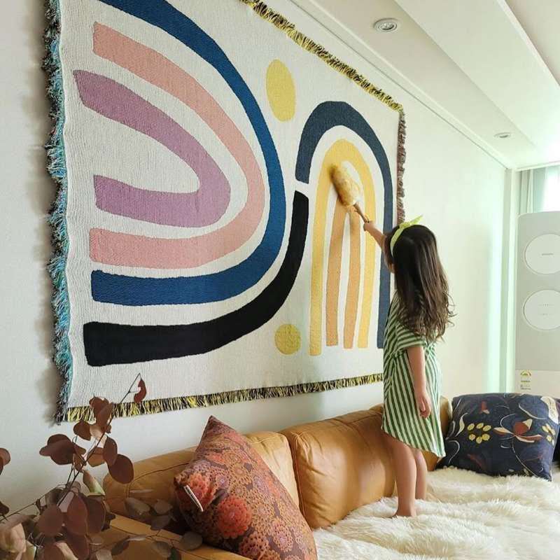 Textile City Ins Optics Couver - Boho Throw Blanket Fringe avis et prix