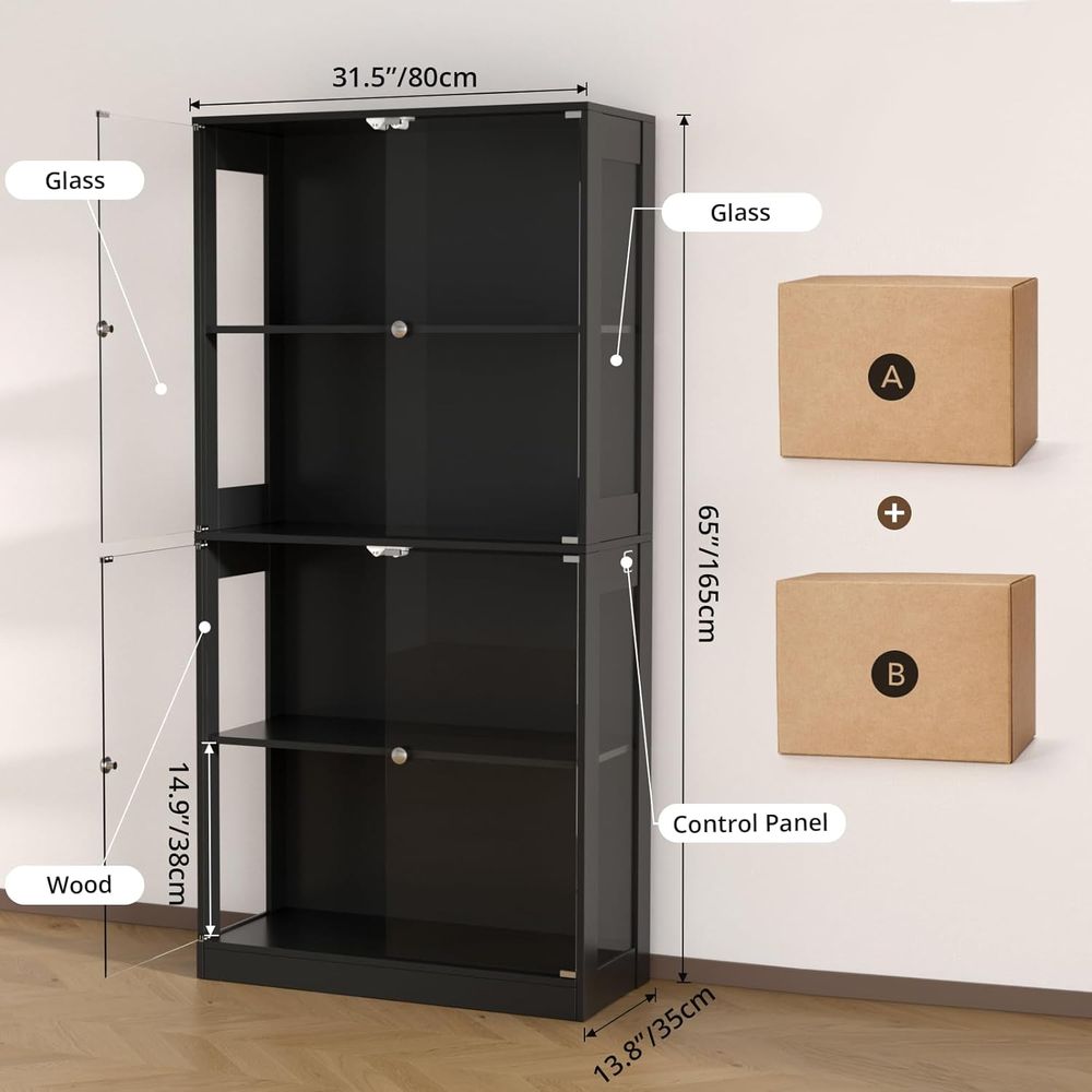 Vitrine à portes vitrées 65 po - Storage & Organization avis et prix