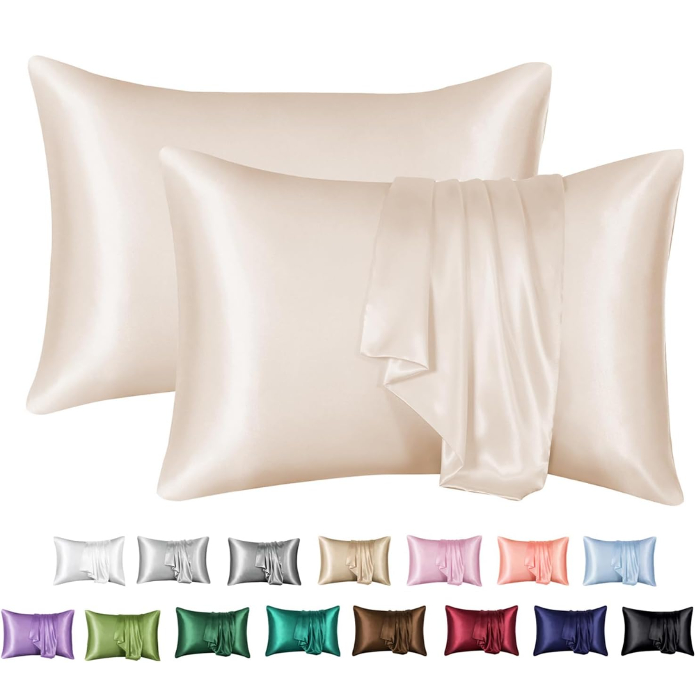 Taies d'oreiller en satin avec - Satin Silk Pillowcase Hair Skin avis et prix