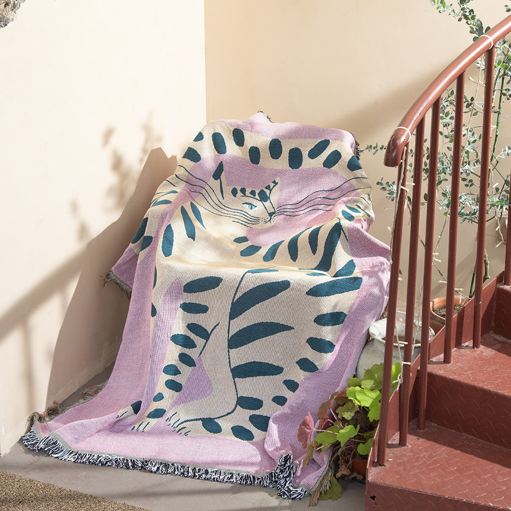 Ville Textile Ins Rose Fille C - Boho Throw Blanket Fringe avis et prix