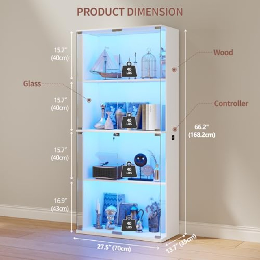 Vitrine en verre 66 pour objet - Storage & Organization avis et prix