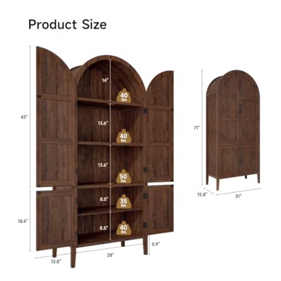 Armoire haute en bois à 71 cm  - Kitchen avis et prix