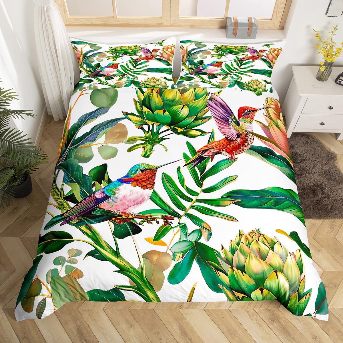 Parure de lit en forme de coli - Aesthetic Floral Duvet Cover avis et prix