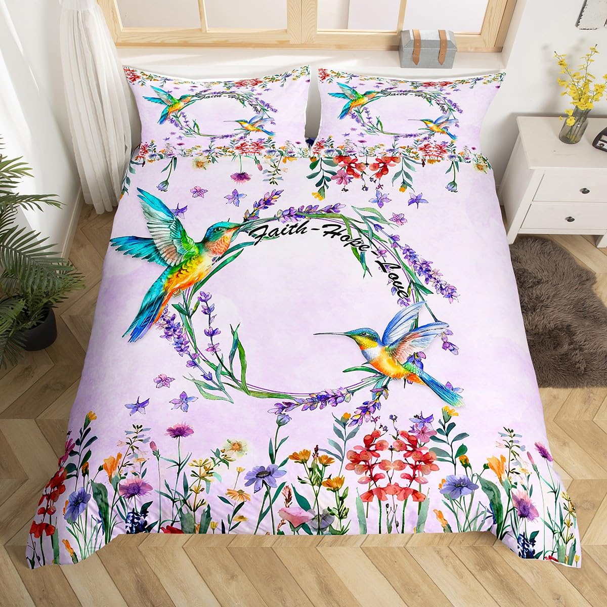Parure de lit en forme de coli - Aesthetic Floral Duvet Cover avis et prix