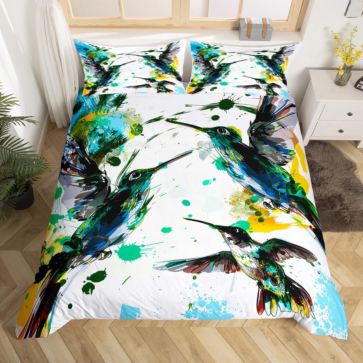 Parure de lit en forme de coli - Aesthetic Floral Duvet Cover avis et prix