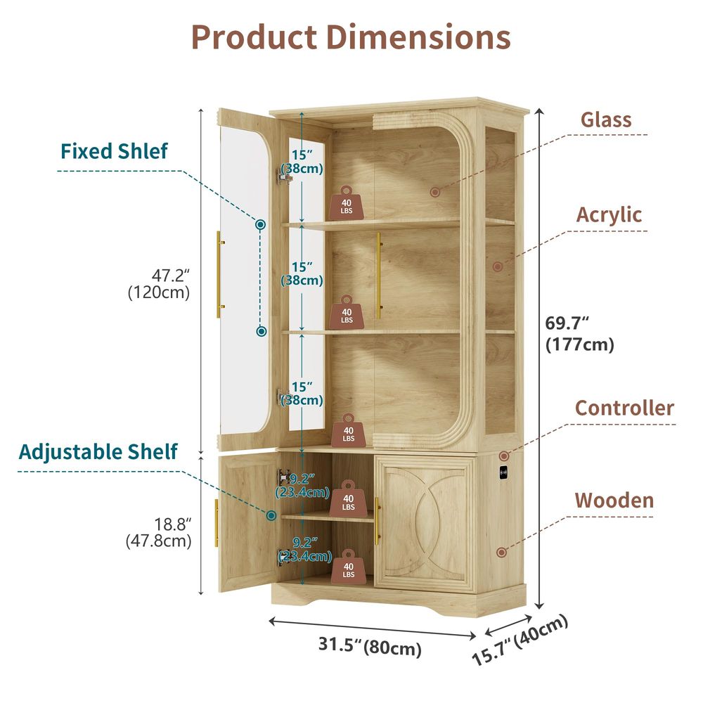 Vitrine avec portes en verre e - Storage & Organization avis et prix