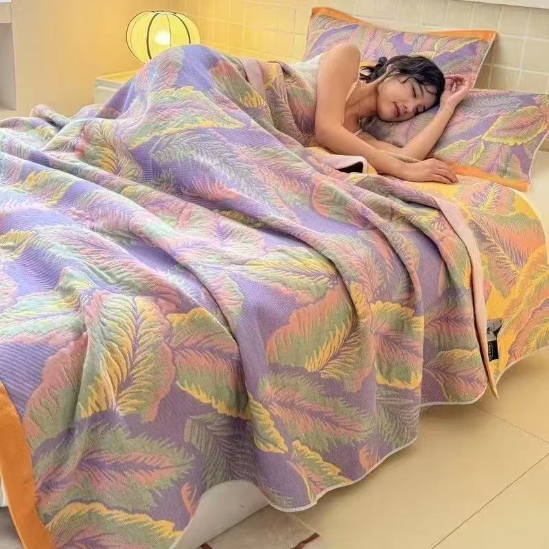 Couverture en mousseline 6 cou - Muslin Cotton Bedspread avis et prix