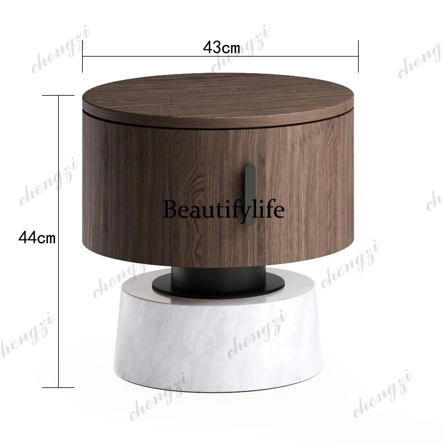 Table de chevet ronde en bois  - Storage & Organization avis et prix