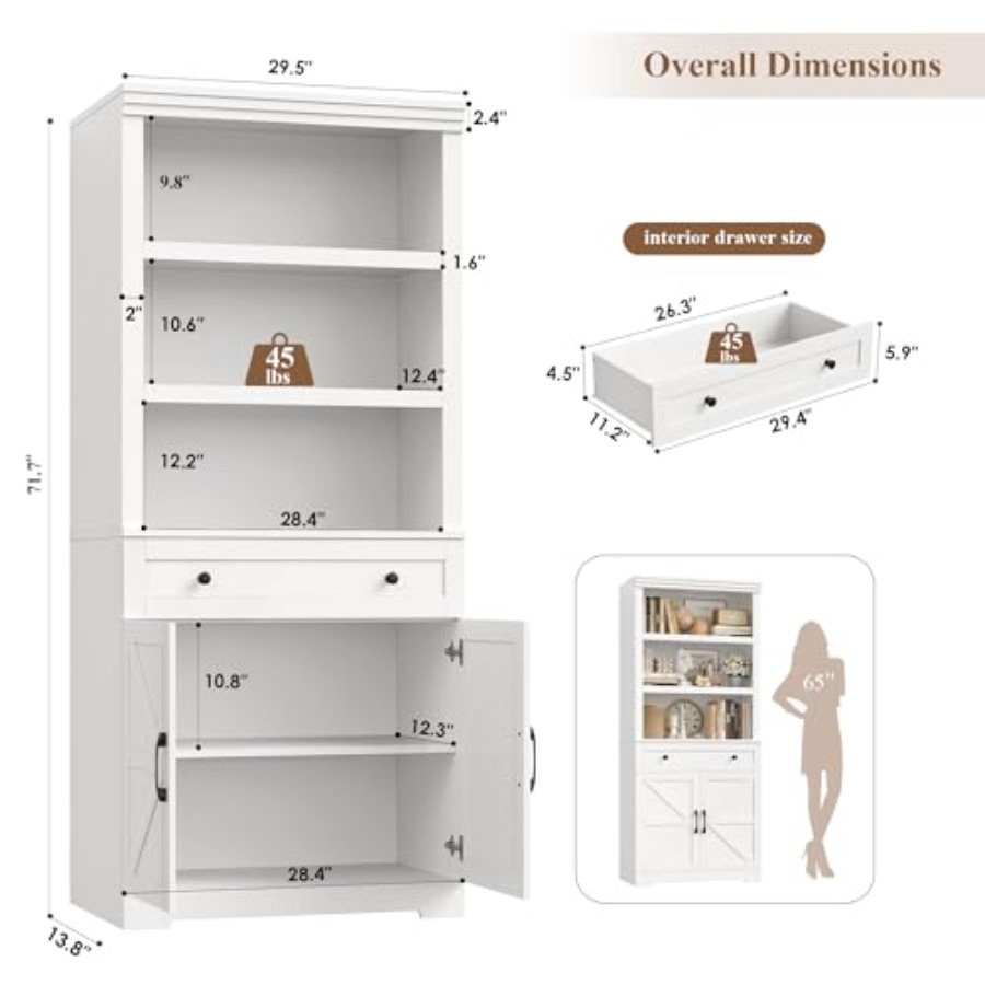 Bibliothèque 72H avec rangemen - Storage & Organization avis et prix