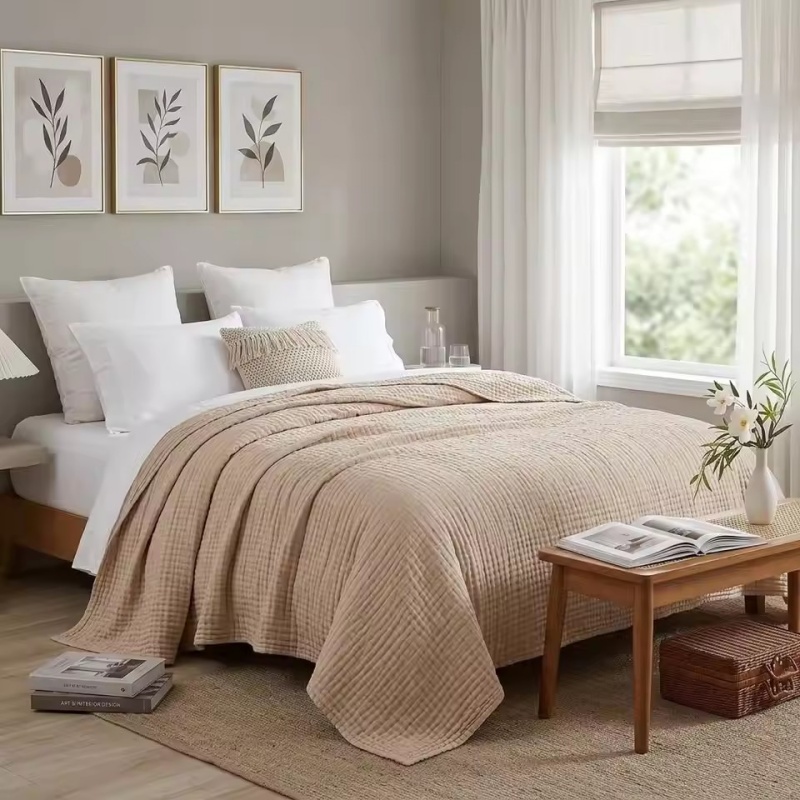 Couverture en mousseline de co - Muslin Cotton Bedspread avis et prix