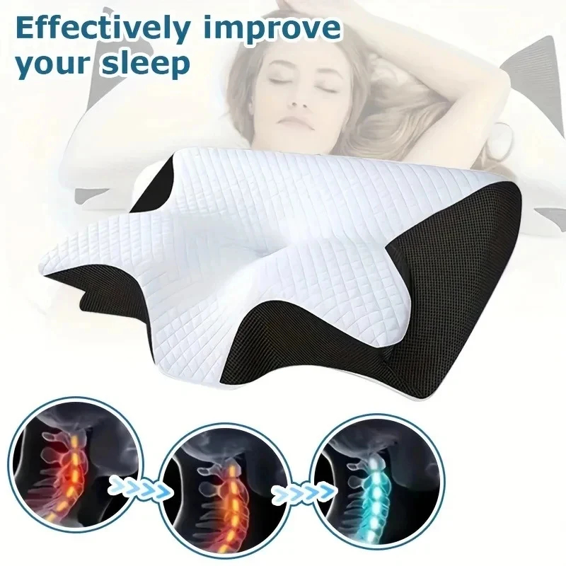 Oreiller cervical en mousse à  - Memory Foam Orthopedic Pillow Neck Pain avis et prix