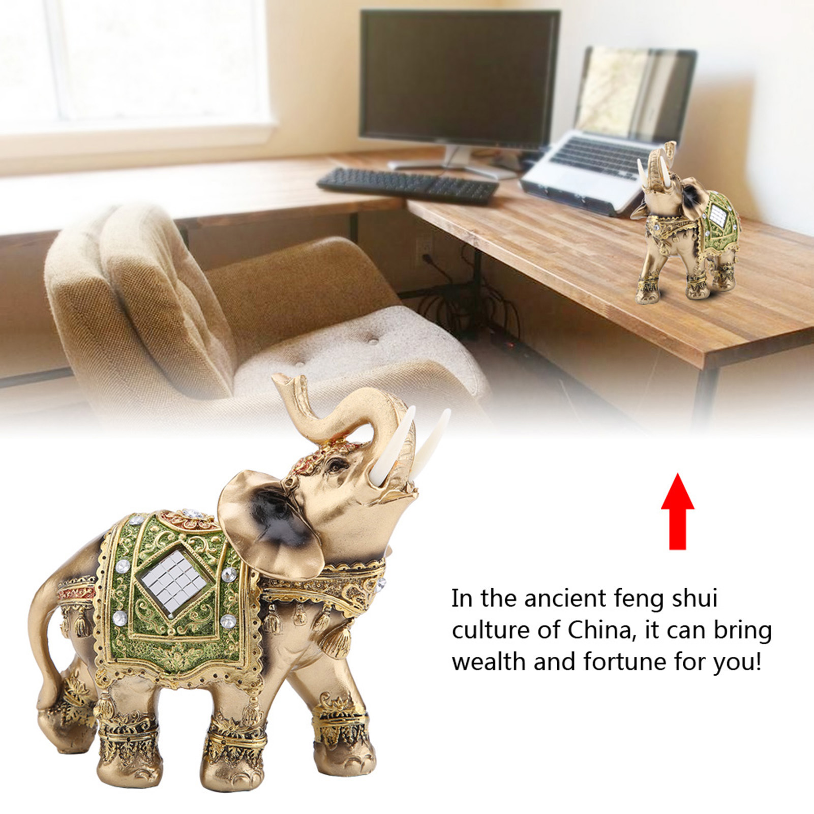 Figurine d'éléphant Feng Shui, - Home Decor avis et prix