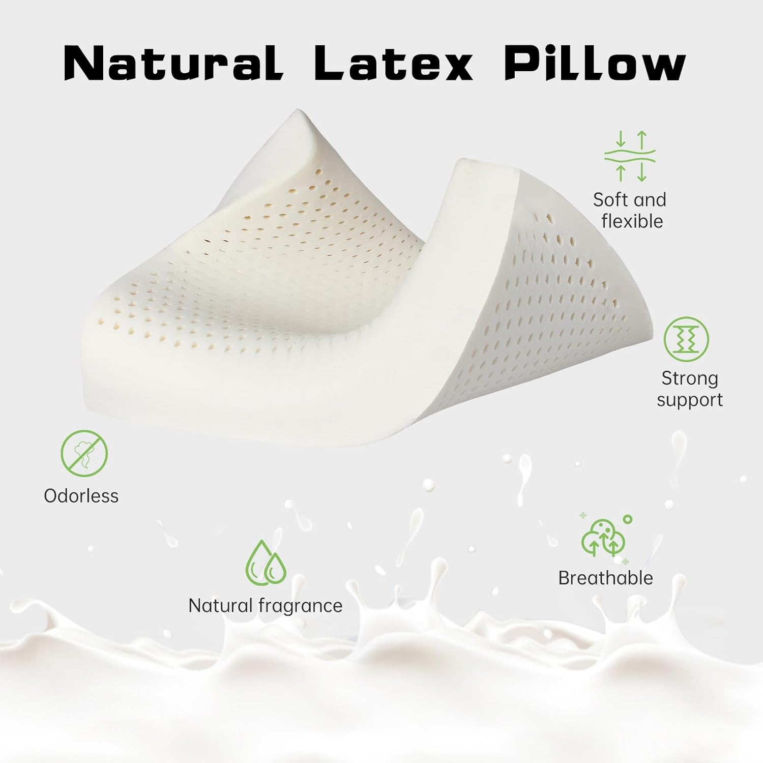 Oreiller en Latex naturel thaï - Memory Foam Orthopedic Pillow Neck Pain avis et prix
