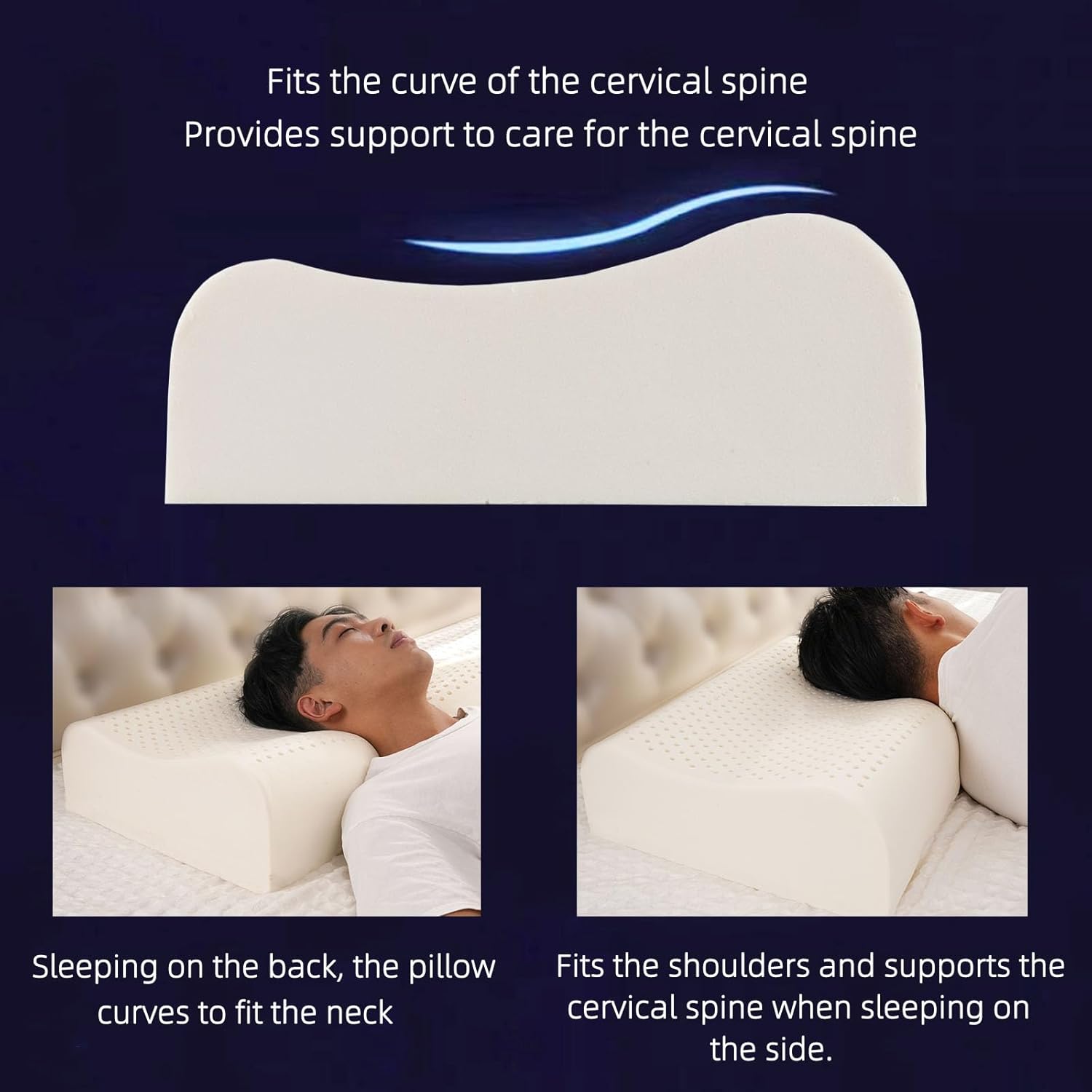 Oreiller en Latex naturel thaï - Memory Foam Orthopedic Pillow Neck Pain avis et prix