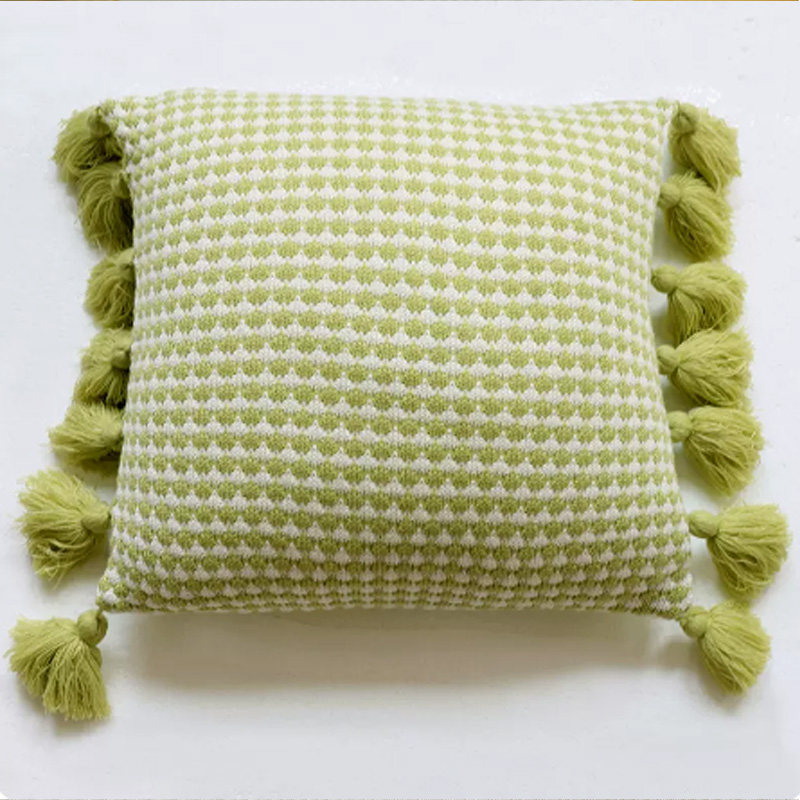 Plaid tricoté vert menthe à fr - Boho Throw Blanket Fringe avis et prix