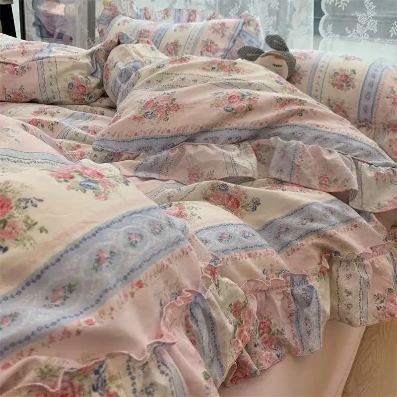 Parure de lit princesse floral - Aesthetic Floral Duvet Cover avis et prix