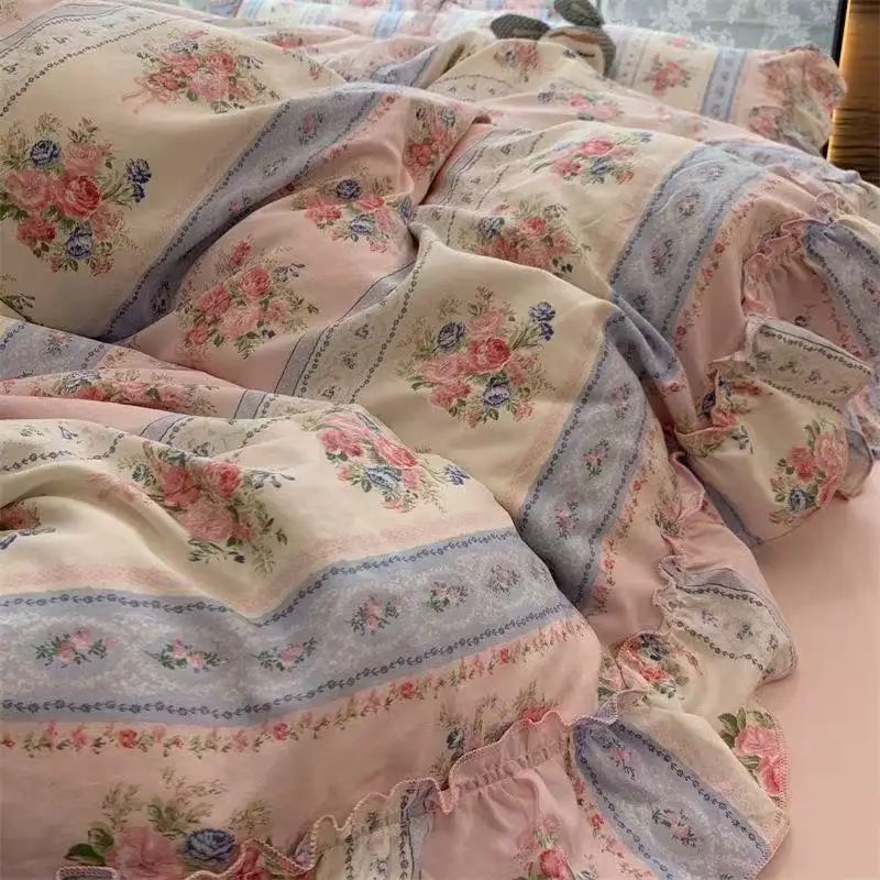 Parure de lit princesse floral - Aesthetic Floral Duvet Cover avis et prix