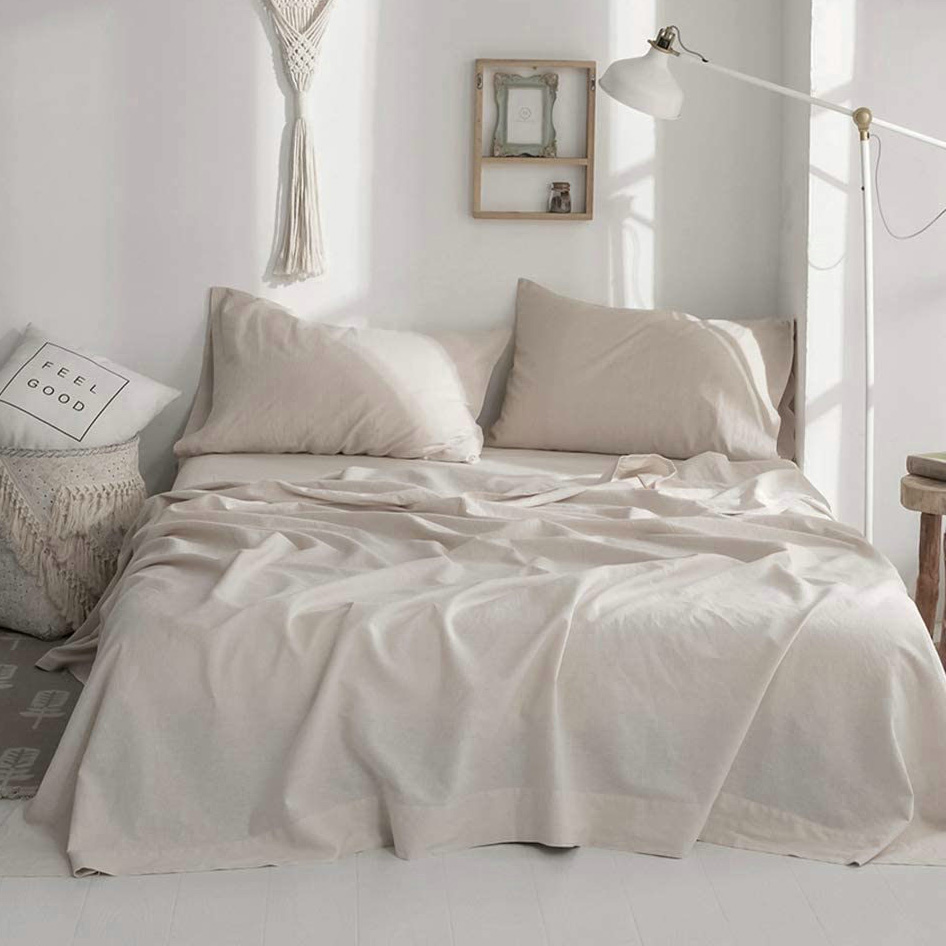 Draps de lit 100% lin doux, en - Fitted Bed Sheets Deep Pocket avis et prix