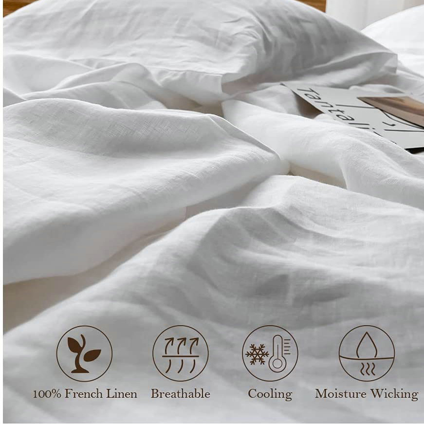 Draps de lit 100% lin doux, en - Fitted Bed Sheets Deep Pocket avis et prix
