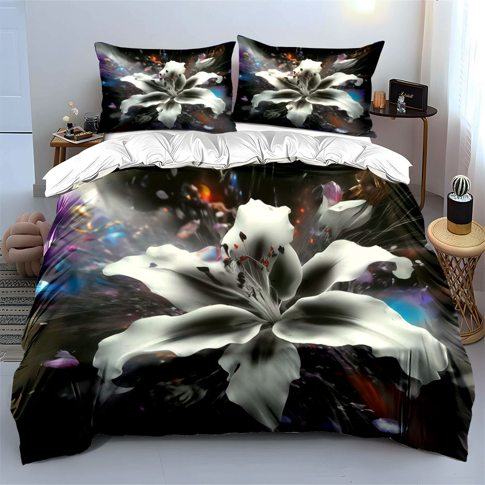 Parure de lit 3 pièces motif f - Aesthetic Floral Duvet Cover avis et prix