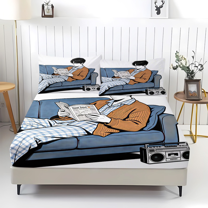 Parure de draps ajustés motif  - Fitted Bed Sheets Deep Pocket avis et prix