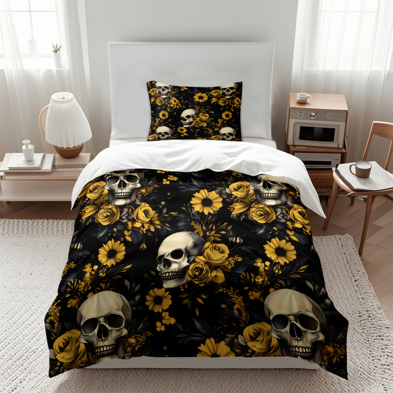 Parure de lit gothique Hallowe - Aesthetic Floral Duvet Cover avis et prix