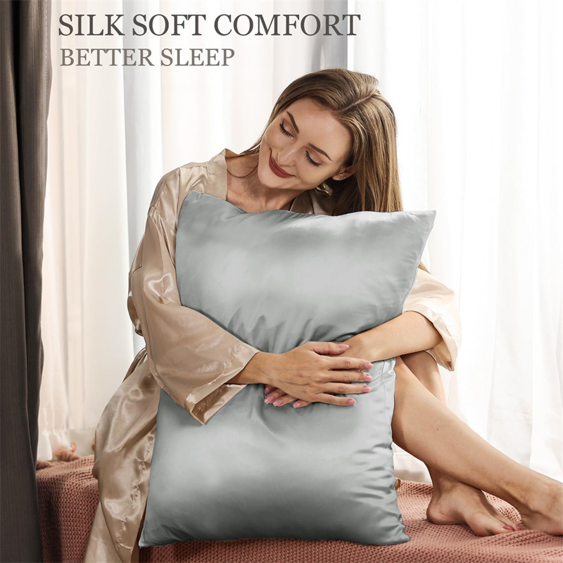 Taie d'oreiller en soie de mûr - Satin Silk Pillowcase Hair Skin avis et prix
