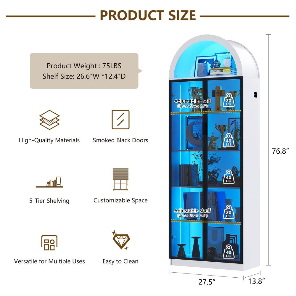 Vitrine avec portes et étagère - Storage & Organization avis et prix