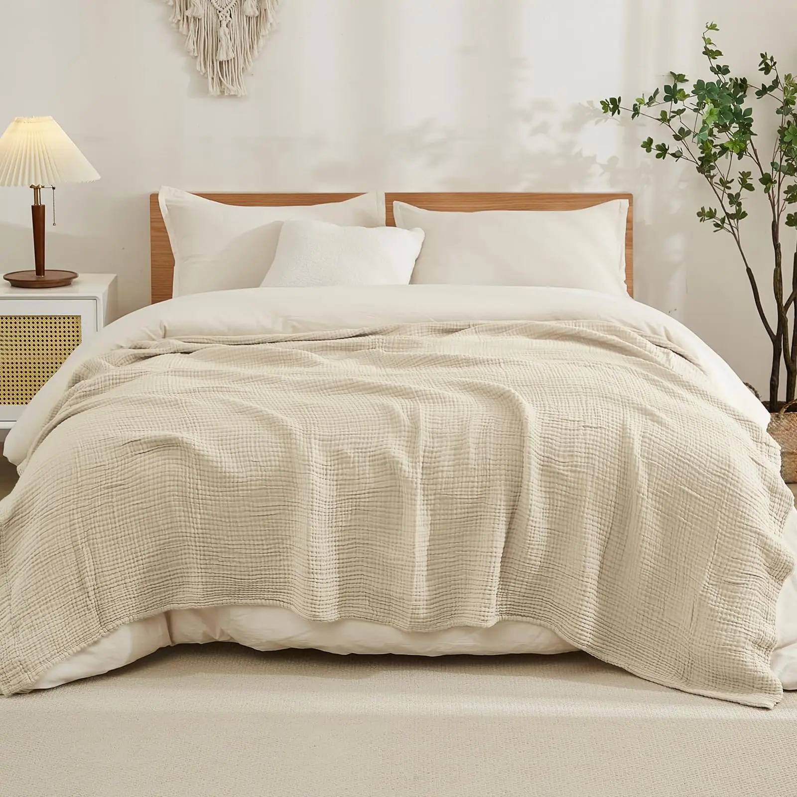Couverture 100% coton pour lit - Muslin Cotton Bedspread avis et prix