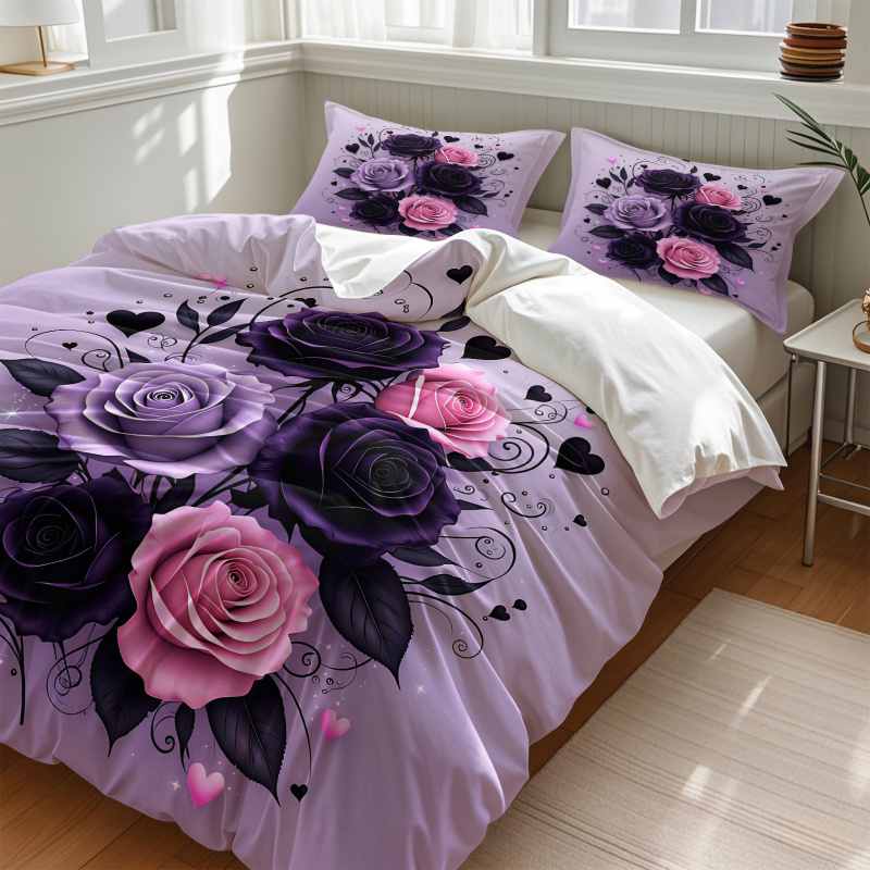 Parure de lit gothique à motif - Aesthetic Floral Duvet Cover avis et prix