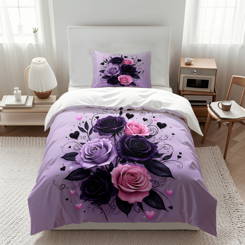 Parure de lit gothique à motif - Aesthetic Floral Duvet Cover avis et prix