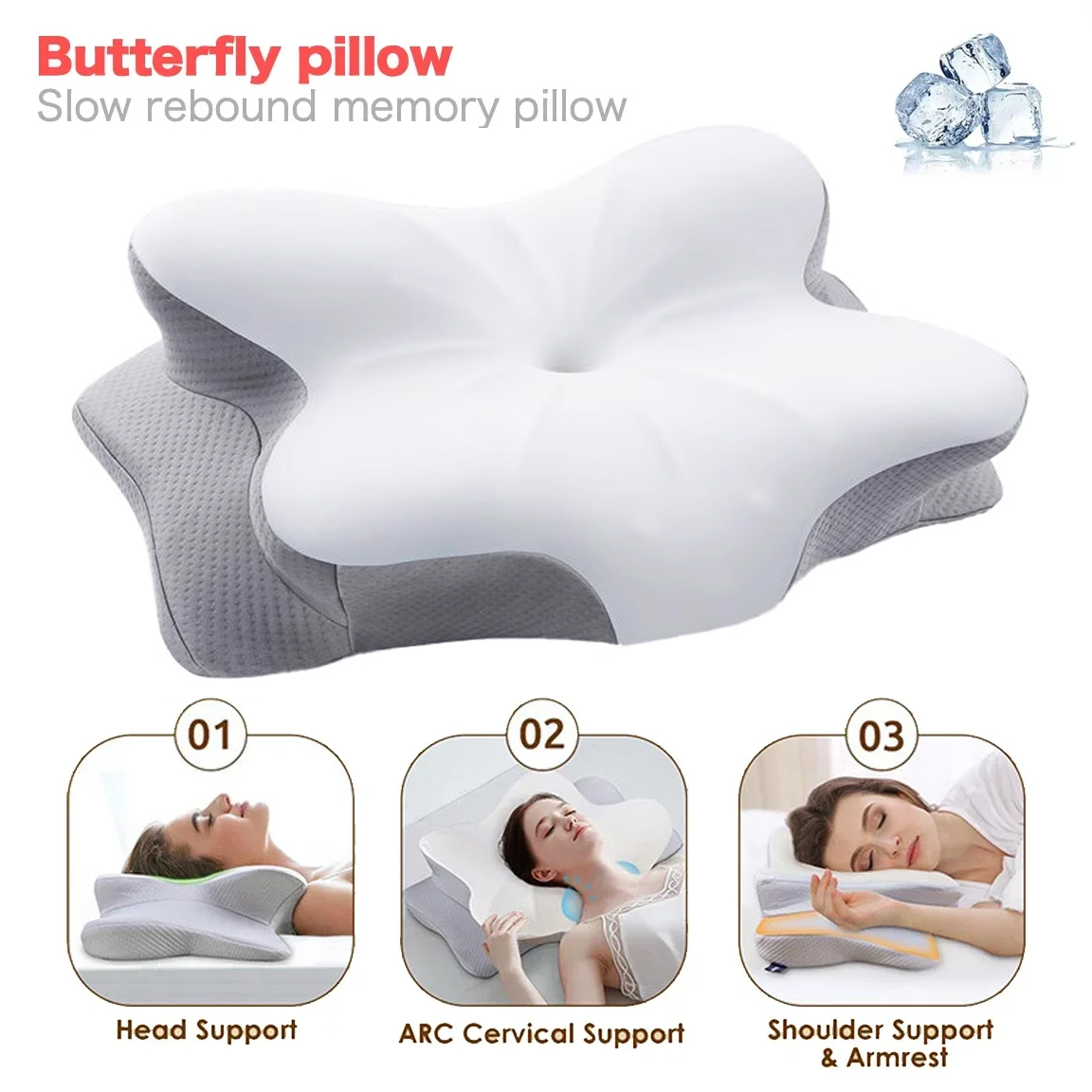 Oreiller orthopédique ergonomi - Memory Foam Orthopedic Pillow Neck Pain avis et prix