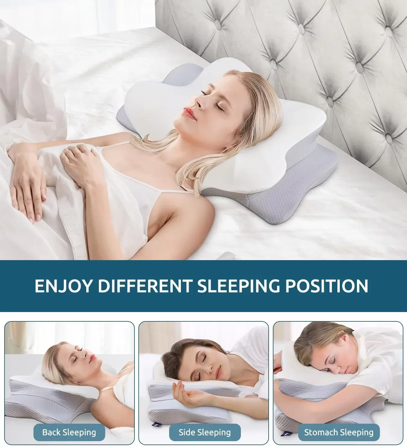 Oreiller orthopédique ergonomi - Memory Foam Orthopedic Pillow Neck Pain avis et prix
