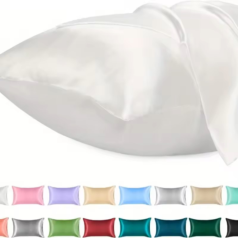 1 taie d'oreiller en satin pou - Satin Silk Pillowcase Hair Skin avis et prix