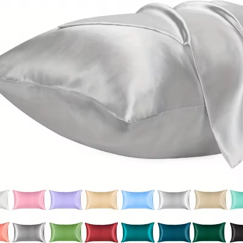 1 taie d'oreiller en satin pou - Satin Silk Pillowcase Hair Skin avis et prix