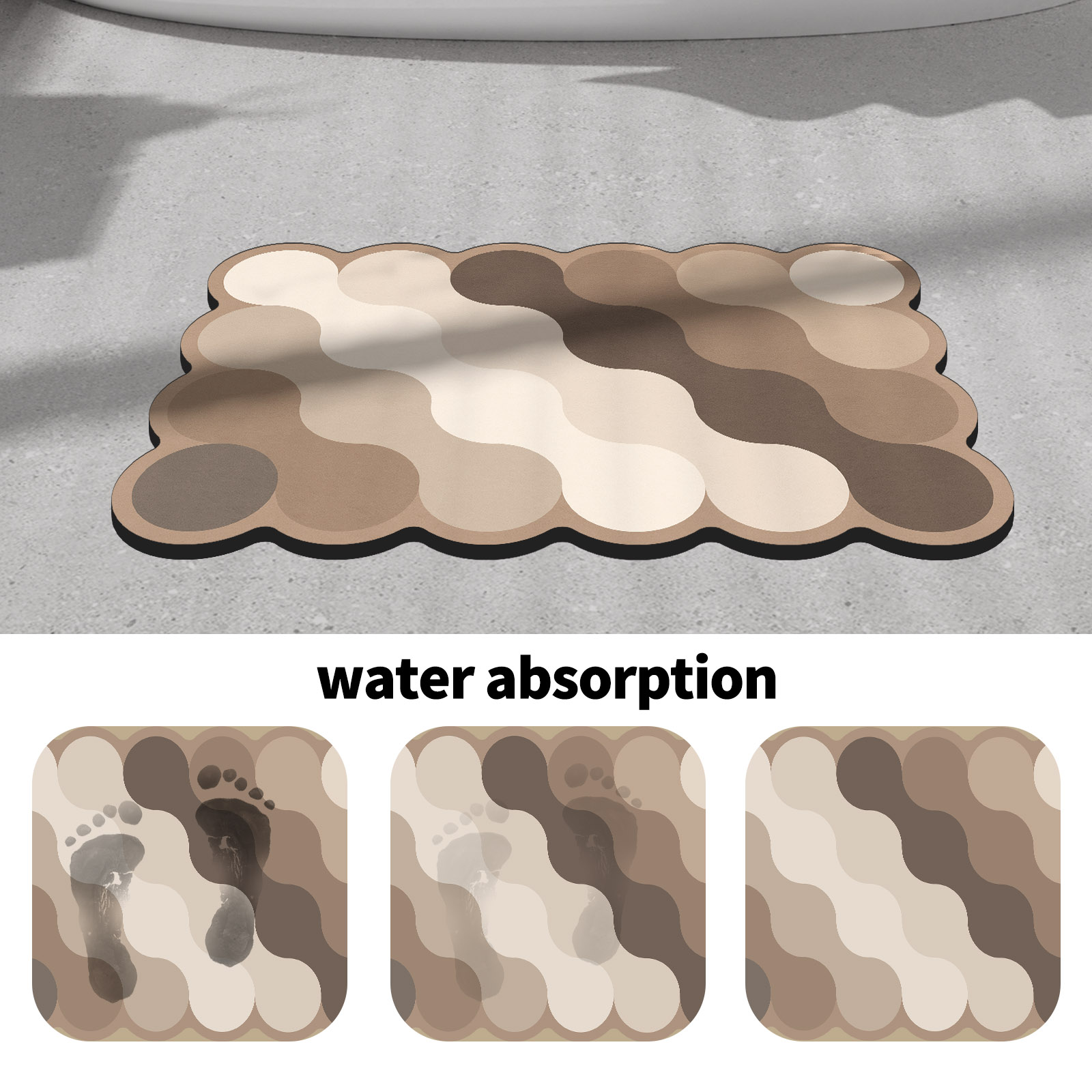 Tapis de bain de douche en Dia - Quick Dry Diatomite Bath Mat avis et prix