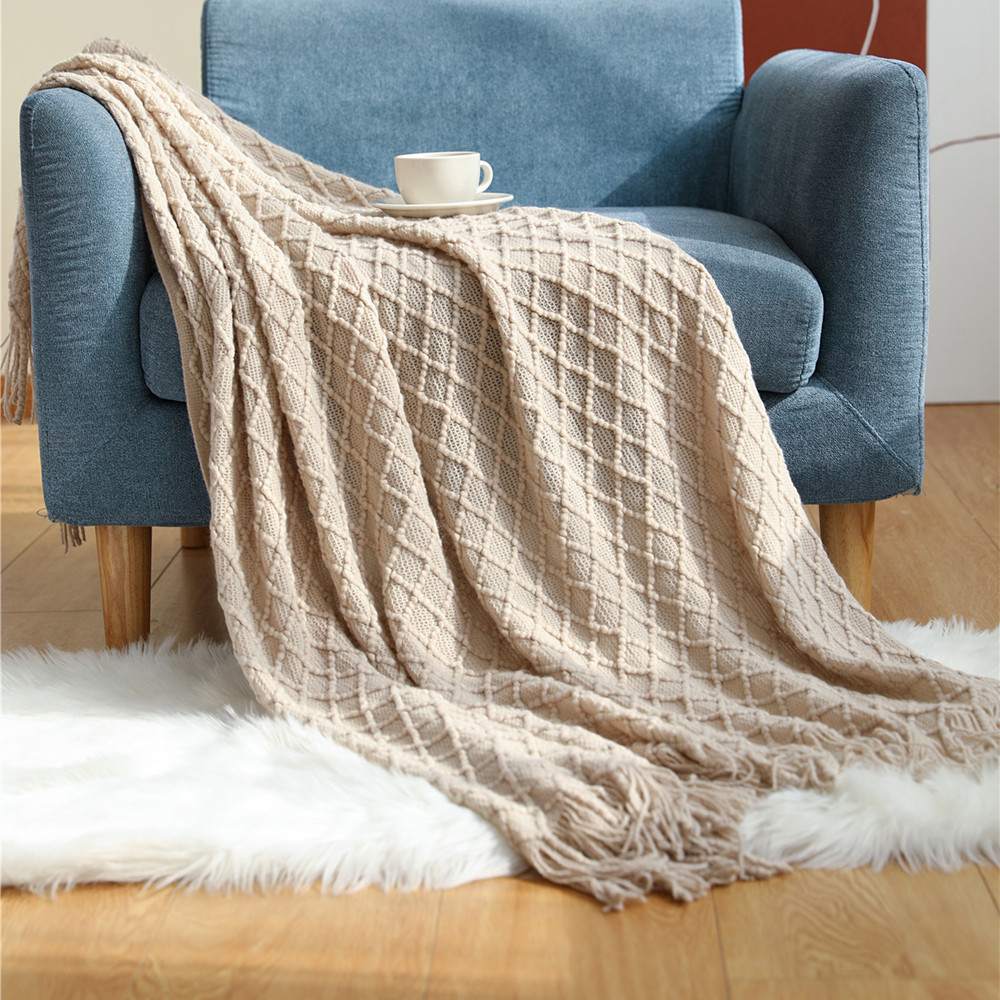 Textile City Faux cachemire ca - Boho Throw Blanket Fringe avis et prix