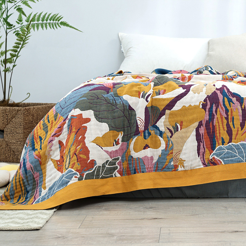 Couverture Simple en Coton et  - Muslin Cotton Bedspread avis et prix